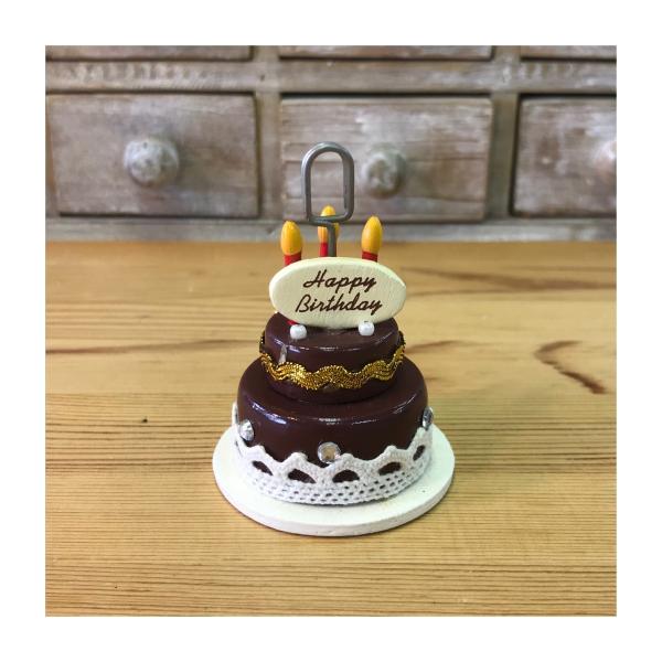 バースディケーキカードスタンド(茶色)　【ネコポス便不可×】