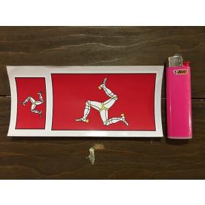 【ネコポス発送可能】マン島ステッカー Isle of Man Oblong Flag Sticker...