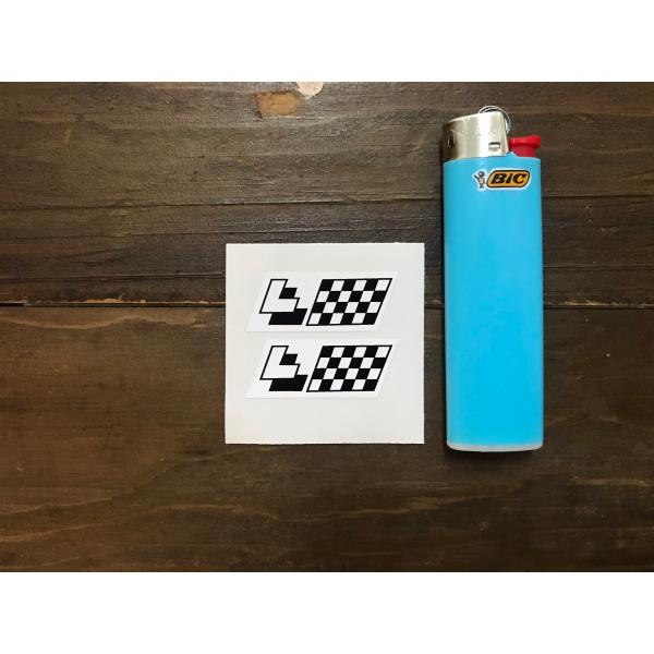 【ネコポス発送可能】英国バイクステッカー Les Leston Black &amp; White Para...