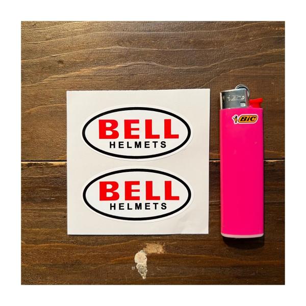 【ネコポス発送可能】英国バイクステッカー Bell Helmets with "Helmets" T...
