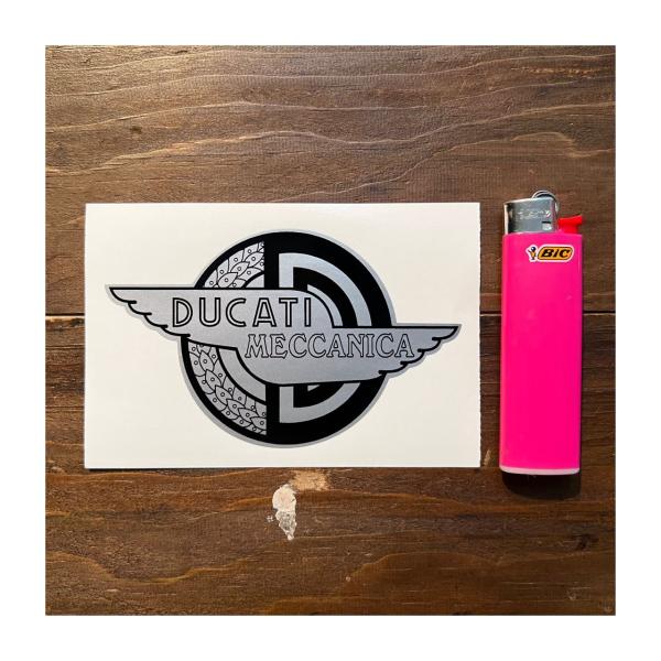【ネコポス発送可能】ドゥカティステッカー Ducati Meccanica Black &amp; Silv...