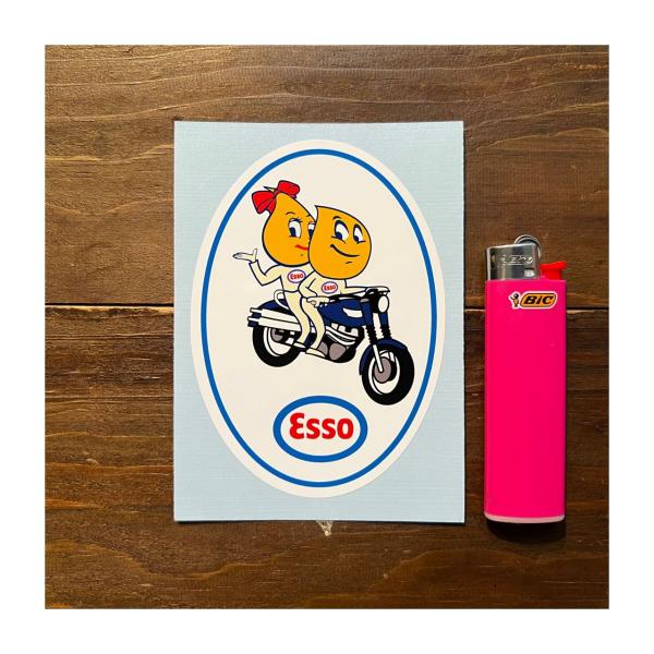 【ネコポス発送可能】英国バイクステッカー Esso Oil Drip Couple Triumph ...