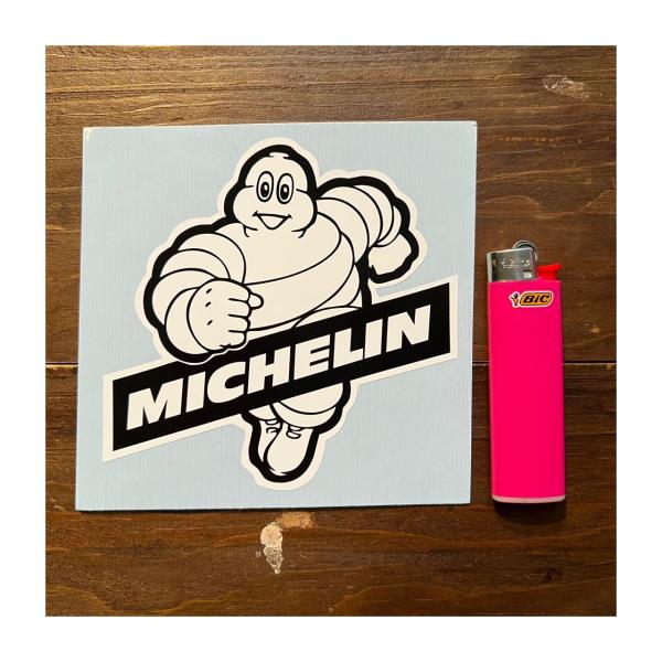 【ネコポス便発送可能】英国バイクステッカー Michelin Text &amp; Bibendum Sti...