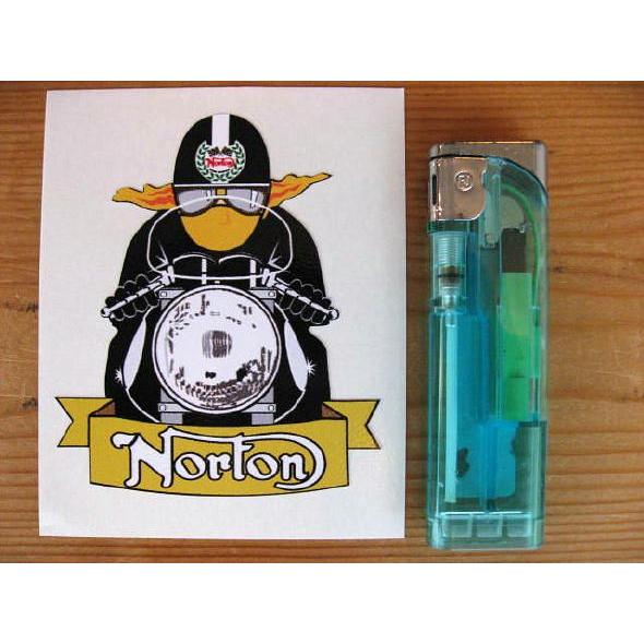 【ネコポス発送可能】ノートンステッカー Norton Yellow Scarfed Cafe Rac...