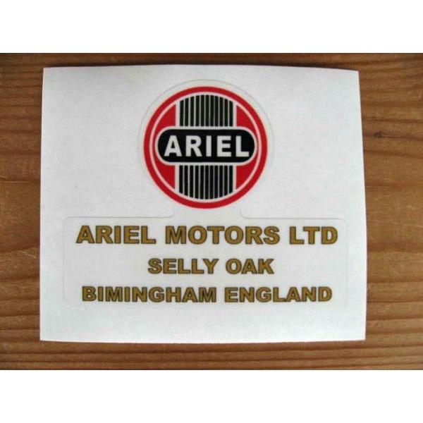【ネコポス発送可能】Arielステッカー Ariel Motors Ltd on Clear Fra...