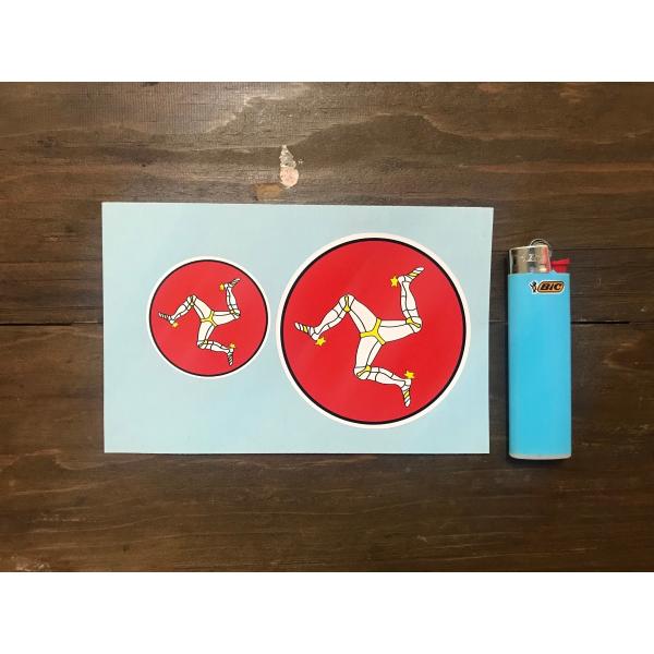 【ネコポス発送可能】マン島ステッカー Isle of Man Circular Stickers #...
