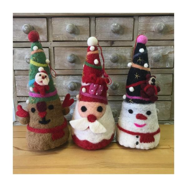 スノーマンとトナカイはラスト1点！Mococo フェルトオーナメントモビール　単品【ネコポス便不可×...