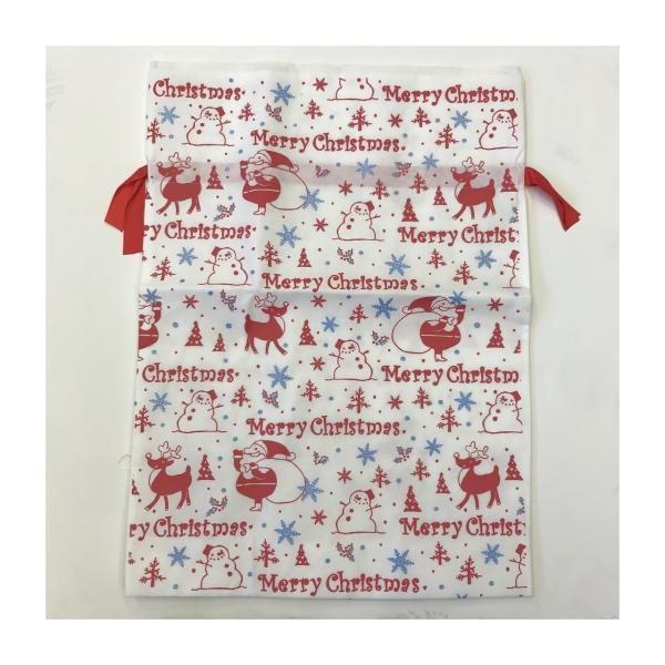 クリスマスラッピング袋(単品) 【１つであれば、ネコポス便可〇ですが商品情報をご確認下さい。】
