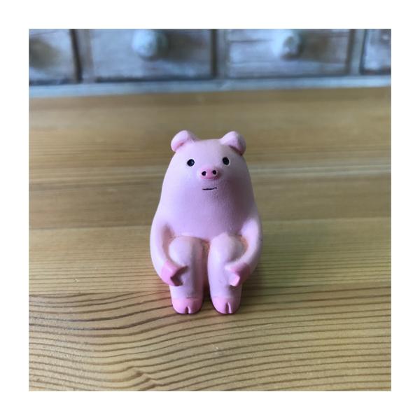 売り切れました！アウトレット品50％OFF！　まったりマスコット　体育座り PIG