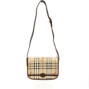 バーバリー Burberry ショルダーバッグ チェック柄 Burberrys ベージュ ブラウン 送料無料 h0216aq01644 中古 古着 ブランド古着DB