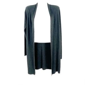 ドゥロワー Drawer エルボーパッチ ムートン カーディガン ケーブル