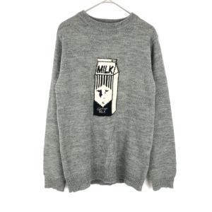 デプレ DES PRES レーヨンニット Vネック ざっくり編み 光沢 透け感 とろみ ライトグレー 送料無料 i0213n0078 中古 古着 ブランド古着DB デプレ DES PRES レーヨンニット Vネック ざっくり編み 光沢