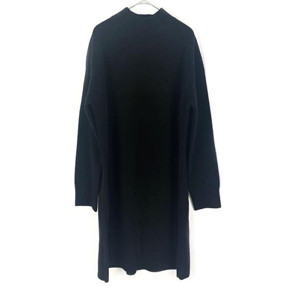 ルシェルブルー LE CIEL BLEU ニットワンピース ハイネック ウール カシミヤ ブラック ...
