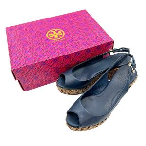 TORY BURCH トリーバーチ ウェッジソール サンダル ネイビー 送料無料 i1012oq00123 中古 古着 ブランド古着DB