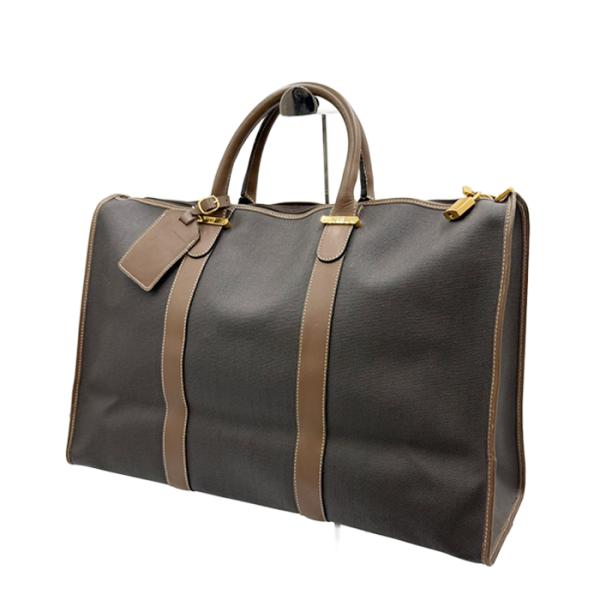 ダンヒル Dunhill ボストンバッグ PVC レザー ブラウン 大容量 旅行バッグ 送料無料 j...