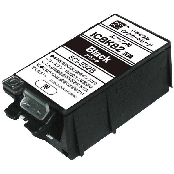 エコリカ　ICBK82互換リサイクルインクカートリッジ
