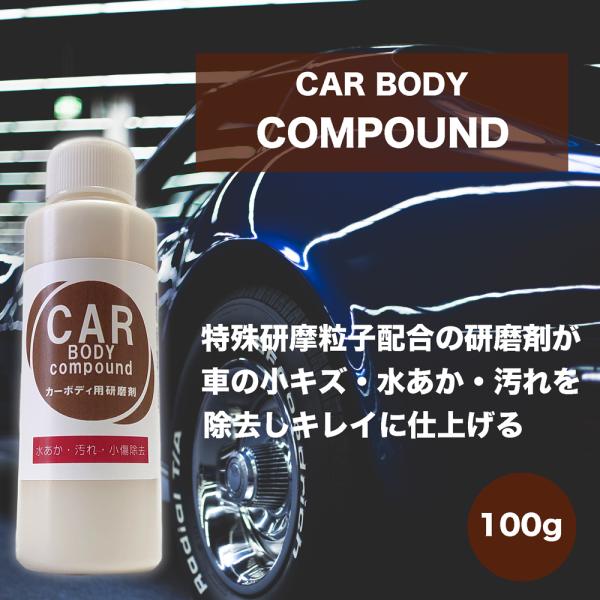 カーボディコンパウンド 100g 車のクリア層についた小キズを除去する専用研磨剤