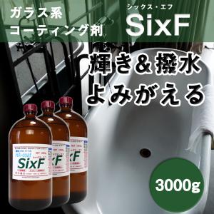 シックス・エフ3000g（300ｍ2用）Six-F 耐久性3年以上 艶復活 キッチン 洗面 浴室 浴槽 トイレ コーティング ガラスコーティング｜dc-lab