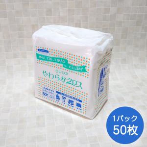 使い捨てコーティングクロス 日本製紙クレシア やわらかクロス 1パック50枚入り 掃除 コーティング 洗車など様々な場面で使用できるドライタイプ ウエス