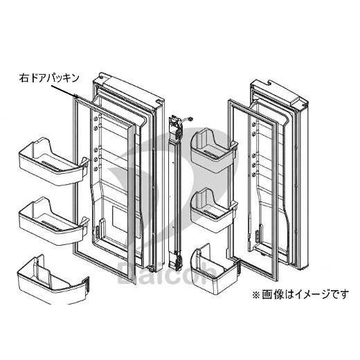 三菱 その他・家電周辺 冷蔵庫冷蔵室用右ドアパッキン M20ZW3110