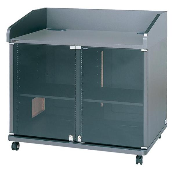 オーロラ ALB-30U[チェスト・キャビネット]EIAレクチャーキャビネット(メタリックダークグレ...