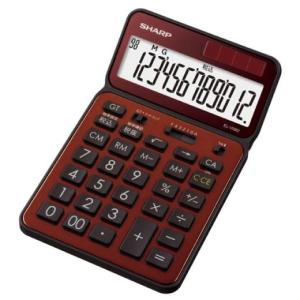 SHARP シャープ 電卓50周年記念 カラー・デザイン電卓 ナイスサイズタイプ EL-VN82-TX（ブラウン）×1個 電卓の商品画像