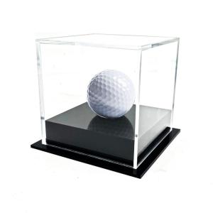 HH-GOLF透明アクリルゴルフボール展示ケース シングルホールゴルフ展示ケース ゴルフボールを記念する防塵透明記憶ケース 10x10x9cm 10x10x9