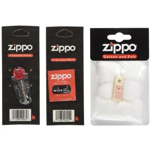 ZIPPO(ジッポー) メンテナンスセット コットン ウィック フリント 入り 純正品｜dck