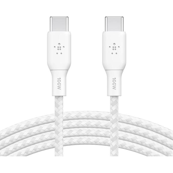 Belkin USB-C to USB-C 編組ケーブル 100W対応 急速充電 PD対応 超高耐久...