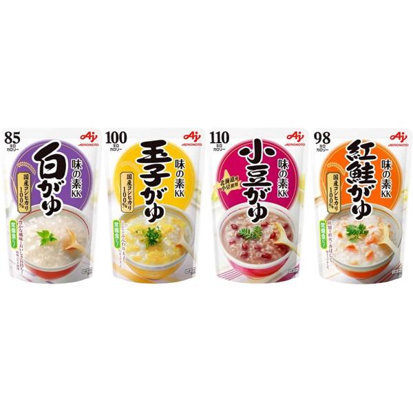 味の素KK おかゆ 白がゆ250g、玉子がゆ250g、小豆がゆ250g、紅鮭がゆ250g 4種アソー...