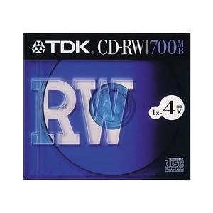 TDK CD-RWデータ用700MB 4倍速10mm厚ケース入り CD-RW80S