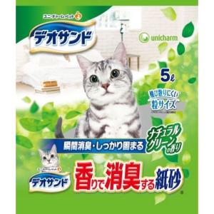ユニ チャーム デオサンド  香りで消臭する紙砂グリーン/5L