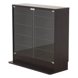 コレクションラック【-Luke-ルーク】深型ロータイプ/CLR-D-900--DBR　ダークブラウン 幅90×奥29.5×高90cm