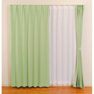 ユニベール 厚地カーテン ベルーイ /1枚入 グリーン/幅150cm×丈135cm