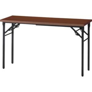 折りたたみ会議テーブル　1800X600XH700　棚板なし　ウォールナット/TST1860WN　　　　　　　　　　　　　　　　　　　　　｜dcmonline