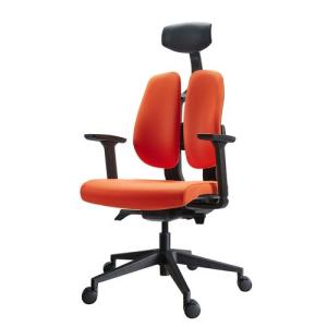 DUOREST オフィスチェア デュオレスト D100F/デュオレスト D100Fオレンジ ORANGE/アーム&ヘッドレスト付