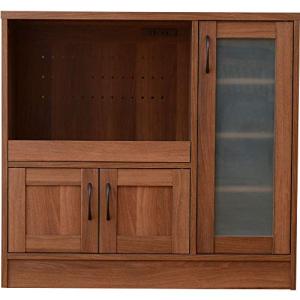 ワイエムワールド ナチュラルキッチン 家電棚ロータイプ WN/00-olv-9090re-wn ウォールナット