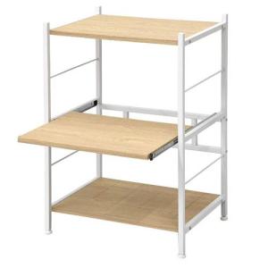 ワイエムワールド オープンレンジラック 3段 ロータイプ NA/00-321-na ナチュラル ナチュラル