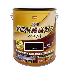 DCM 水性木部高耐久ペイント 1.6L ブラック