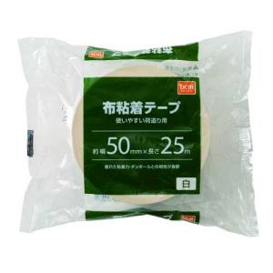 DCM カラー布粘着テープ/50mm×25m 白