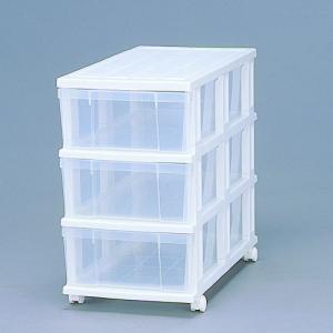 アイリスオーヤマ 押入れチェスト/OC-373  ホワイト/クリア