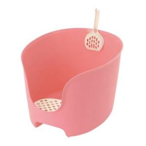 ラプレ 壁高ネコトイレ コーラルピンク