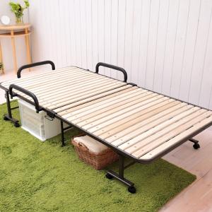 アテックス 収納式すのこベッド（桐すのこ）/AX-BF1006 折り畳み式