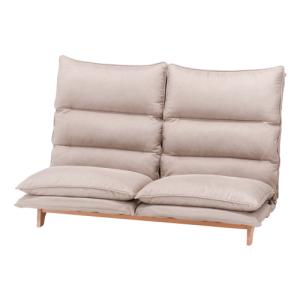 不二貿易 ダブルクッション座椅子 フィット2　二人掛け/19208 ベージュ
