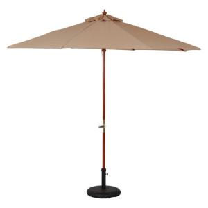 不二貿易 木製パラソル 270cm/60154 アイボリー