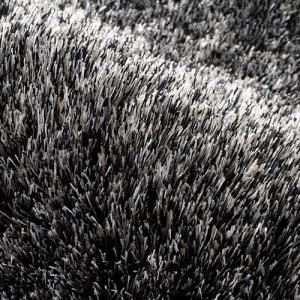 スミノエ ラグジュアリー&ゴージャスな高密度シャギーラグ/ネオグラス ブラック/140X200