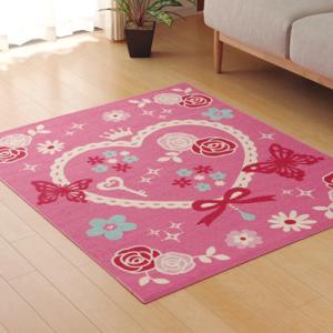 イケヒコ・コーポレーション デスクカーペット『キャリー ツー』/4720339 ピンク/約133×170cm