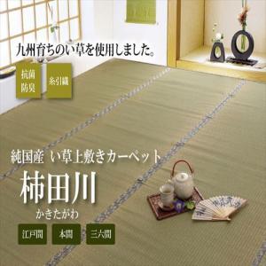 IKEHIKO 純国産 糸引織 い草上敷 『柿田川』 本間/1103886