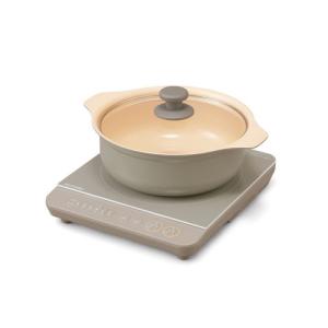 アイリス IHコンロ鍋セット1400W/IHKP-T3724-T ブラウン