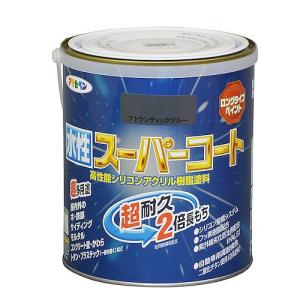 アサヒペン 水性スーパーコート/1.6L アトランティックブルー アトランティックブルー